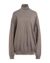 Moschino Couture Woman Turtleneck Light Brown Size 8 Virgin Wool In Brown