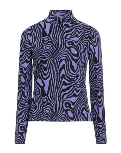 MOSCHINO MOSCHINO COUTURE WOMAN TURTLENECK PURPLE SIZE 10 VISCOSE, POLYESTER