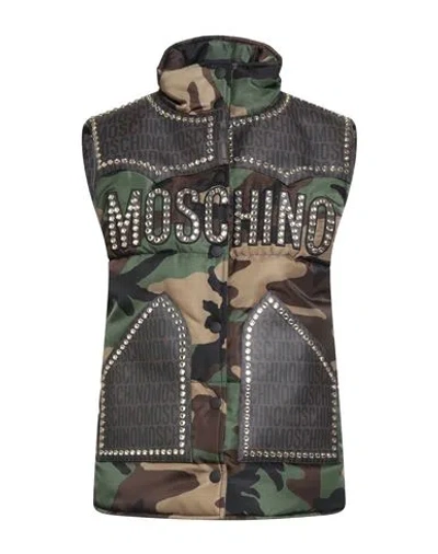 Moschino Couture Woman Vest Brown Size 6 Polyamide, Polyurethane, Polyester, Cotton In Green
