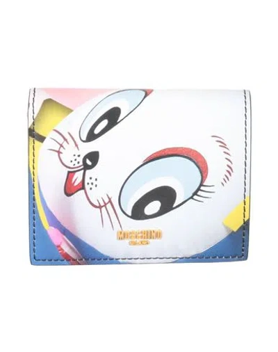 Moschino Couture Woman Wallet Sky Blue Size - Leather