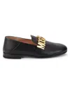 MOSCHINO COUTURE ! WOMEN'S LOGO LEATHER LOAFERS