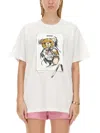 Moschino Women's Logo Print T-shirt In White