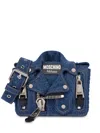 Moschino Women's  Jacket-style Denim Shoulder Bag In Blue