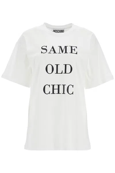 MOSCHINO WOMEN'S OVERSIZED T-SHIRT WITH SAME OLD