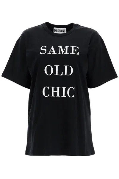 Moschino Women's Oversized T-shirt With Same Old In Nero