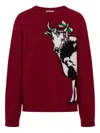 Moschino Shetland Wool Pullover Archive In Red