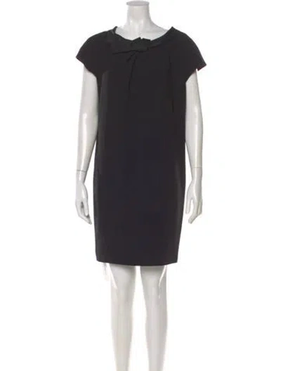 Pre-owned Moschino Cowl Neck Mini Dress In Black