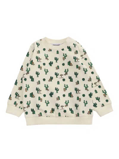 Moschino Babies' Cream-colored Sweatshirt In White