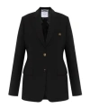 Moschino Crepe Blazer In Black