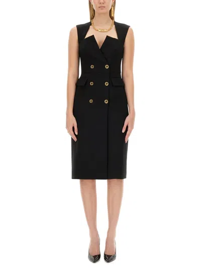 Moschino Crepe Dress In Black