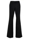 Moschino Wide-leg Wool Blend Crepe Pants With Central Pleat