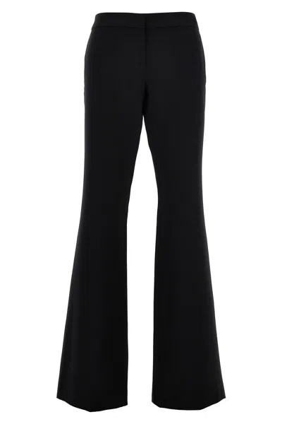 Moschino Crepe Flared Pants In Black