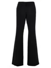 Moschino Flared High Waist Trousers With Front Crease In Black