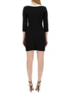 Moschino Symbols Crepe House Dress In Black