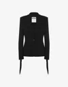 Moschino Fringed Single-breasted Blazer In Black