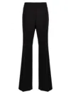 Moschino Wide-leg Wool Blend Crepe Pants With Central Pleat