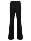 Moschino Wide-leg Wool Blend Crepe Pants With Central Pleat