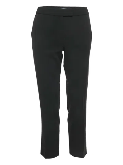 Pre-owned Moschino Crepe Tailored Trousers In Black