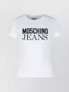 Moschino Ribbed Crew-neck Cotton T-shirt With Short Sleeves