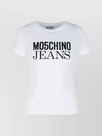 MOSCHINO CREW NECK COTTON T-SHIRT WITH SHORT SLEEVES