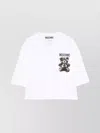 Moschino Cropped T-shirt With Playful Teddy Bear Design