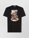 Moschino Crew Neck Graphic Print In Black