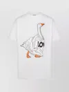 Moschino Organic Cotton Jersey T-shirt Goose In White