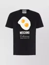Moschino Crew Neck Graphic Print Short Sleeves T-shirt In Black