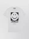 Moschino Crew Neck Graphic Print Short Sleeves T-shirt In Gray