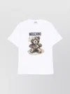 Moschino Crew Neck Graphic Print Short Sleeves Tshirt In White