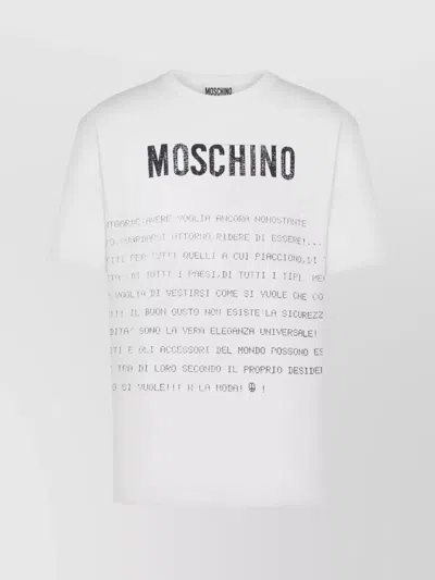 MOSCHINO CREW NECK GRAPHIC PRINT T-SHIRT