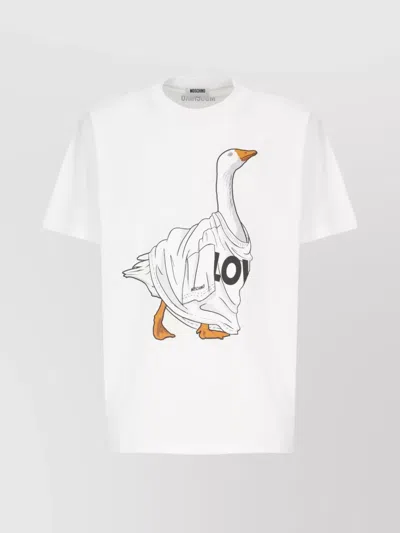 MOSCHINO CREW NECK GRAPHIC PRINT T-SHIRT