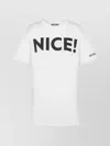 Moschino Crew Neck Graphic Print T-shirt With Dropped Shoulders
