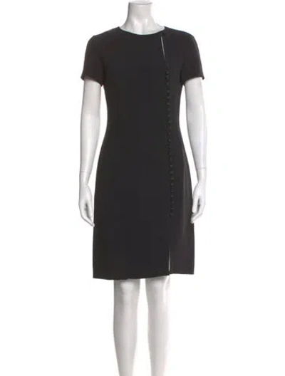 Pre-owned Moschino Crew Neck Knee-length Dress In Gray