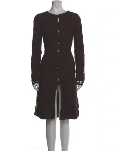 Pre-owned Moschino Crew Neck Knee-length Dress In Multi