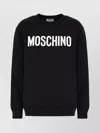 Moschino Crew Neck Knitwear Sweatshirt In Black