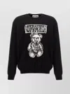 Moschino Teddy Print Cotton Crewneck Sweatshirt