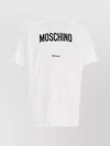 Moschino Cotton T-shirt With Contrasting Logo Detail In White