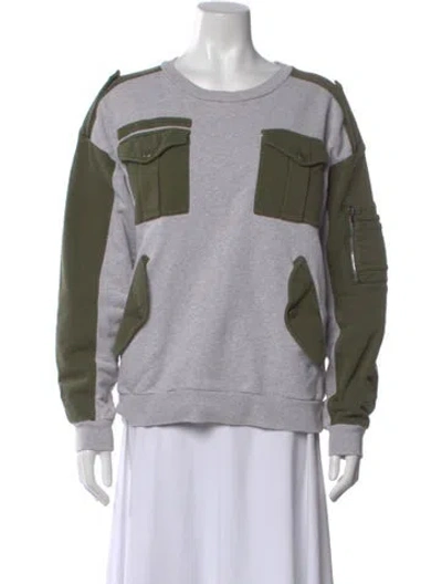 Pre-owned Moschino Crew Neck Long Sleeve Sweatshirt In Multi
