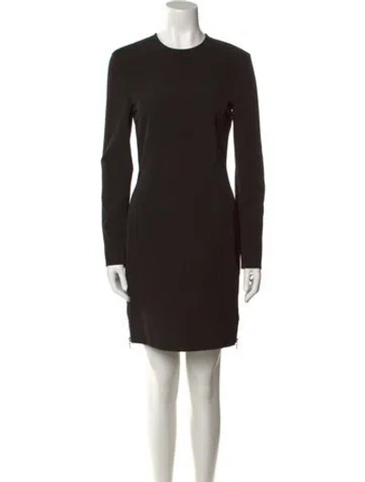 Pre-owned Moschino Crew Neck Mini Dress In Black