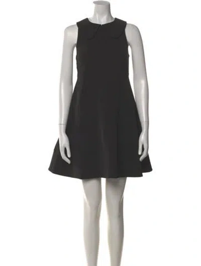 Pre-owned Moschino Crew Neck Mini Dress In Gray