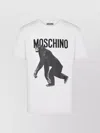 Moschino T-shirt Chimpanzee Print In Yellow