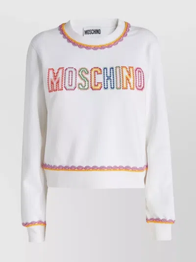 MOSCHINO CREW NECK ORGANIC COTTON SWEATSHIRT