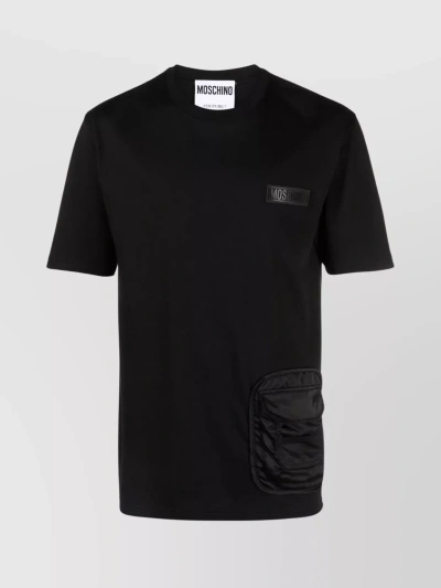 Moschino Crew Neck Pocket T-shirt In Black