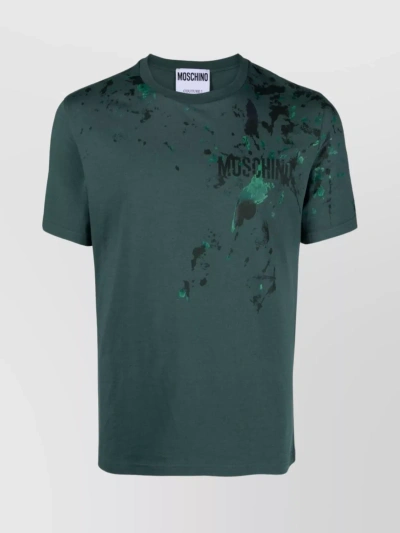 Moschino Crew Neck Short Sleeve T-shirt In Green