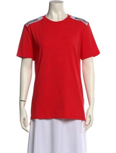 Pre-owned Moschino Crew Neck Short Sleeve T-shirt W/ Tags In Red