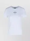 Moschino Crew Neck Short Sleeves Cotton T-shirt In Blue