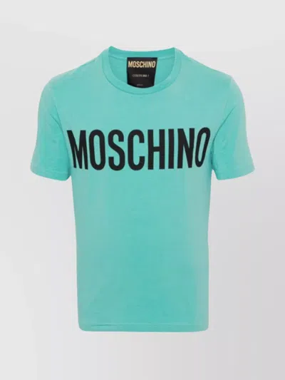 MOSCHINO CREW NECK SHORT SLEEVES STRAIGHT HEM