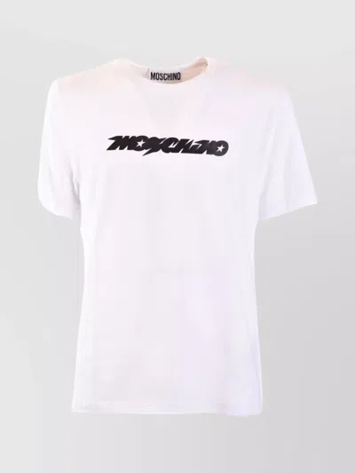 MOSCHINO CREW NECK SHORT SLEEVES STRAIGHT HEM