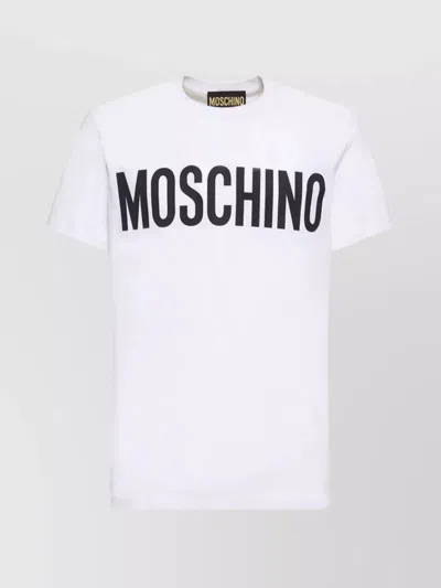 Moschino Crew Neck Short Sleeves T-shirts In White